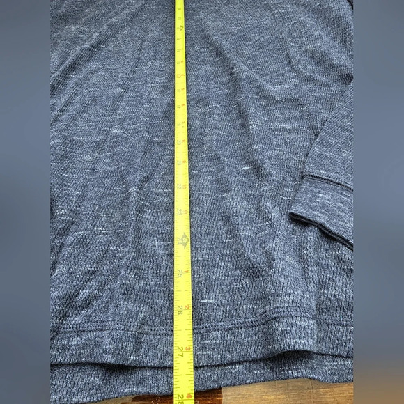 🤴👔 NWOT Men's Long sleeve henly thermal Dark Navy shirt in XL by George - Picture 5 of 10